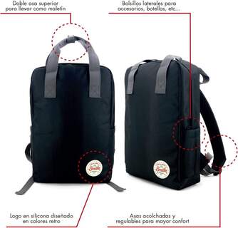 MOCHILA PORTATIL SMILE PENNY 15,6%%%quot; NEGRA