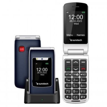 Teléfono Móvil Sunstech CELT23 Azul - Pantalla 2,4", teclado grande con marcación rápida, boton SOS