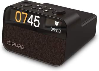 RELOJ DESPERTADOR PURE MOMENT CHARGE BLACK BT LUZ