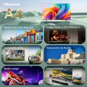 TV HISENSE 32%%%quot; 32A4S HD SMART TV DOLBY AUDIO