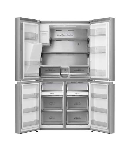 Frigor&iacute;fico 4 Puertas Hisense RQ760N4SASE - 179x92 cm, 584 L, No Frost, Dispensador, Inox