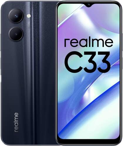 Realme C33 4/64GB Negro - 6.5" HD+, 4G, 50/5Mpx, Unisoc T612 1.8Ghz, Android 12, 5000mAh