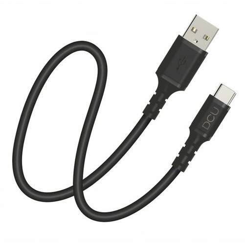 Cable DCU 30402077 - USB C a USB A 2.0, cable 1,5 m de silicona flexible, negro