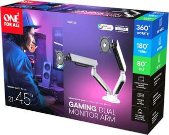 SOPORTE MONITOR GAMING ONE FOR ALL DM8220 2 BRA BL