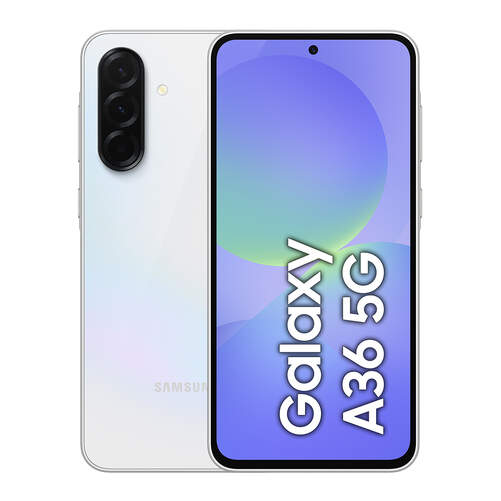 Samsung Galaxy A36 5G 8/256 GB Blanco - Super AMOLED FHD+, Snapdragon 6 Gen 3, 5000 mAh, 50+8+5 MP