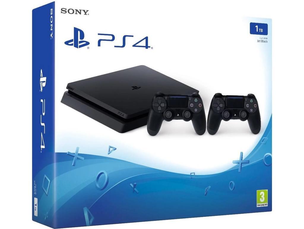 Consola Sony PS4 Slim 1TB - Pack 2 Mandos DualShock 4