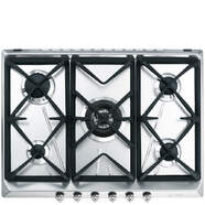 Placa Gas Natural Smeg SRV576GH5 - 5 Fuegos, 70cm, Válvula Seguridad, Encendido Electrónico, Inox