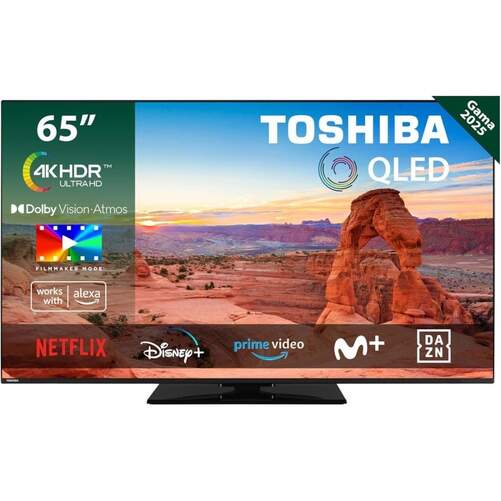 TV 65" Toshiba QLED 65QV3463DG - 4K Ultra HD, Dolby Vision, VIDAA, 24 W, HDR