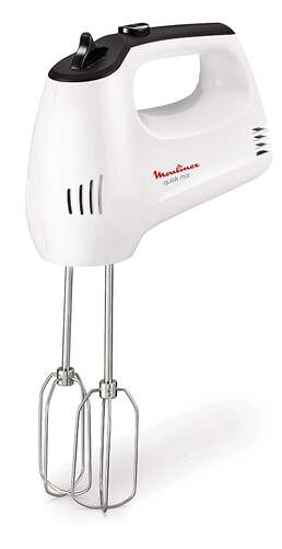 Batidora Amasadora Moulinex HM3101 Quickmix - 300W, 5 Velocidades + Turbo, Varillas + Ganchos