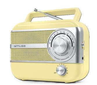 RADIO PORTATIL MUSE M056SC VINTAGE AMARILLO