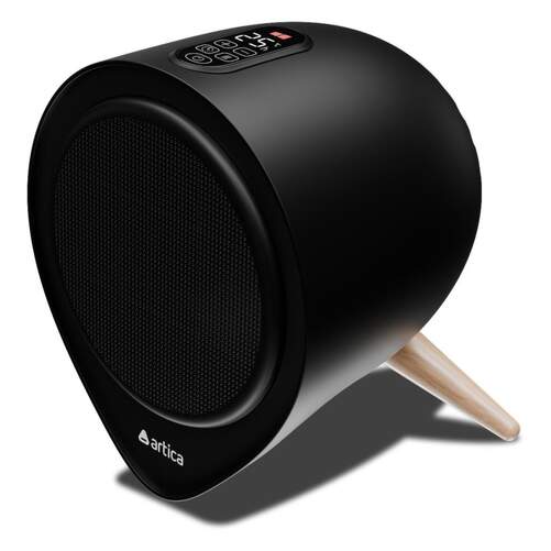 Termoventilador Artica ATVCER1500N  - 1500W, 2 Potencias,  LED, Temporizador, Cer&aacute;mico, Negro