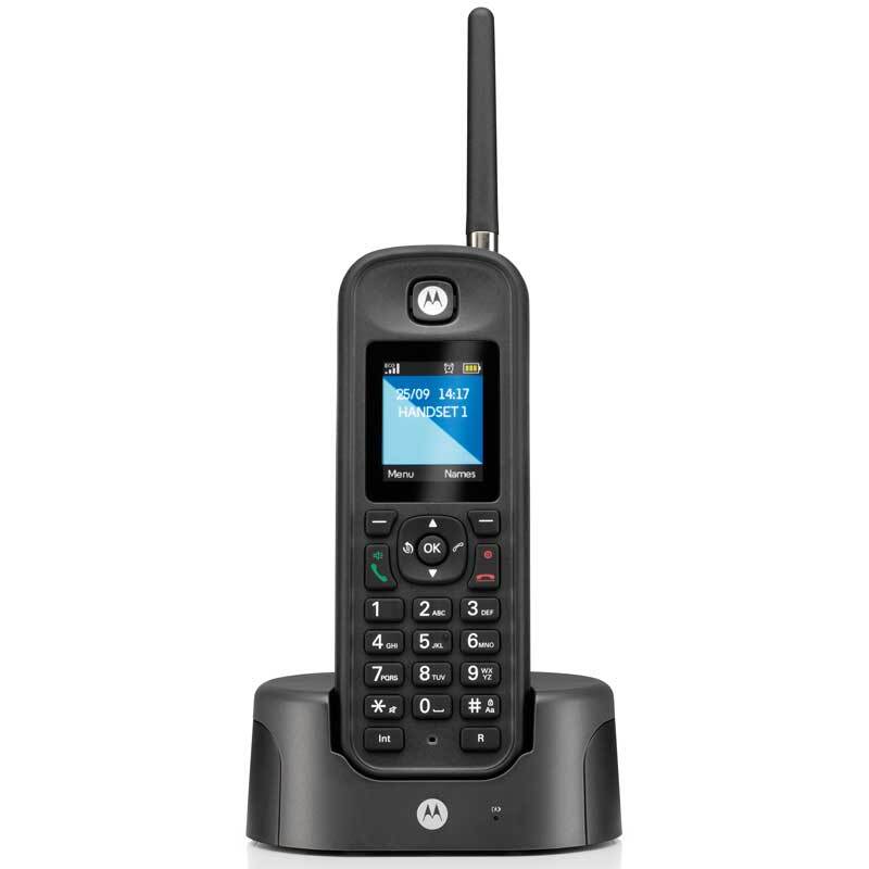 Teléfono Inalámbrico Dect Motorola O201 - Negro, gran alcance