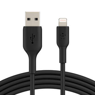 CABLE BELKIN LIGHTNING a USB A 1M CAR.RAPIDA NEGRO