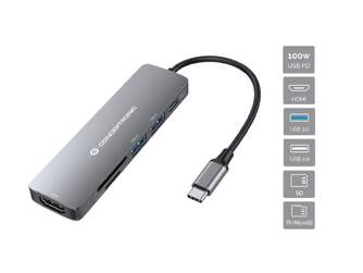 DOCKING CONCEPTRONIC HUB 6 IN 1 ALUMINIUM USB 100W