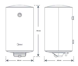 TERMO MIDEA TE03080 LUME CYLINDER 80L CLASE C