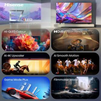 TV HISENSE 75%%%quot; 75E7S UHD QLED SMART TV HDR10 