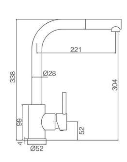 GRIFO COCINA IMEX GCE006NG MALTA NEGRO MATE