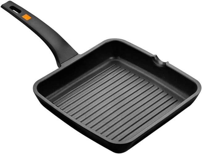 Sartén Grill BRA Efficient 22cm - Aluminio Fundido, Sin PFOA, Con Rayas