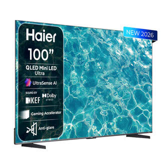 TV HAIER 100%%%quot; H100S90FUX UHD MINILED GOOGLETV 144H