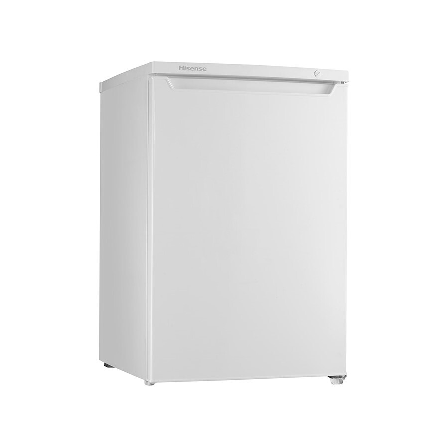 Congelador Vertical Hisense fv105d4aw2 descongelación manual 85x55cm 1 puerta libre instalacion 82 litros bajo encimera blanco capacidad neta 84.5 alto reversible 4 estrellas 82l