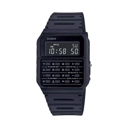 Reloj Casio Vintaje Edgy CA-53WF-1BEF - Reloj con calculadora, resistente al agua, hora doble