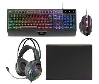 TECLADO RATON AURICULAR ALFOMBRILLA MARS GAMING N
