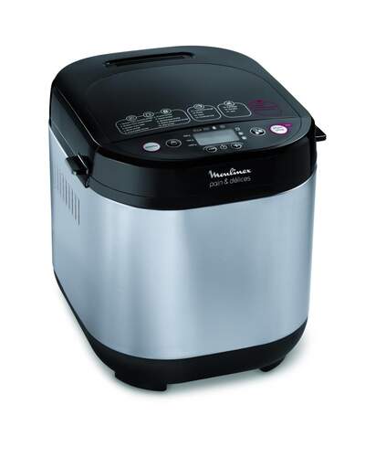 Panificadora Moulinex OW240E30 - Sin Gluten, 0,5 a 1kg, 20 Programas, Yogurtera, 3 Ajustes