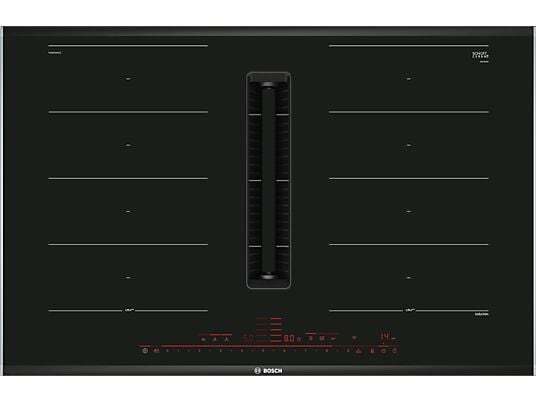 Placa de inducci&oacute;n Bosch PXX875D67E IFY - 4 Zonas, 7400 W, 80 cm, Control T&aacute;ctil, Negro
