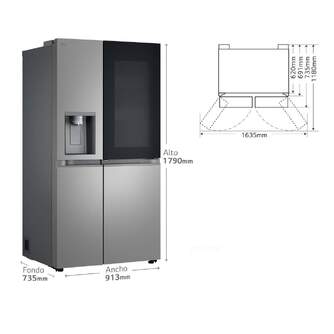 FRI. LG GSXE81PYBD 179x91 INSTAVIEW DISP INOX