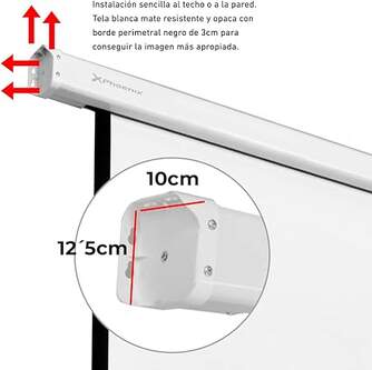 PANTALLA PROYECTOR PHOENIX ELEC240 135%%%quot; MOTORIZADA
