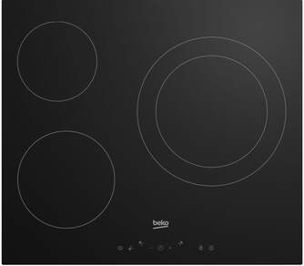 Placa vitrocerámica Beko HIC63401T | 3 Zonas (1 Gigante 27cm)