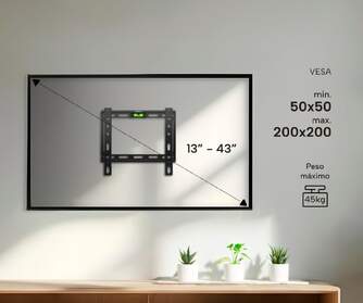 SOPORTE TV FIJO GENIUM GSPF43 45KG 13-43