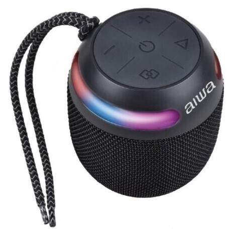 Altavoz Aiwa BST100BK - 5 W RMS, Bluetooth, protecci&oacute;n IP66, Modo manos libres, 8h autonom&iacute;a