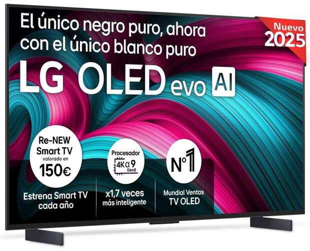 TV LG 42" OLED evo 42C54LA - 4K Ultra HD, 144 Hz, Dolby Digital/Atmos 20 W 2.0 canales, HDR10