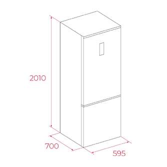 FRICOM. TEKA RBF88670 201x60 NF DSP CRISTAL NEGRO