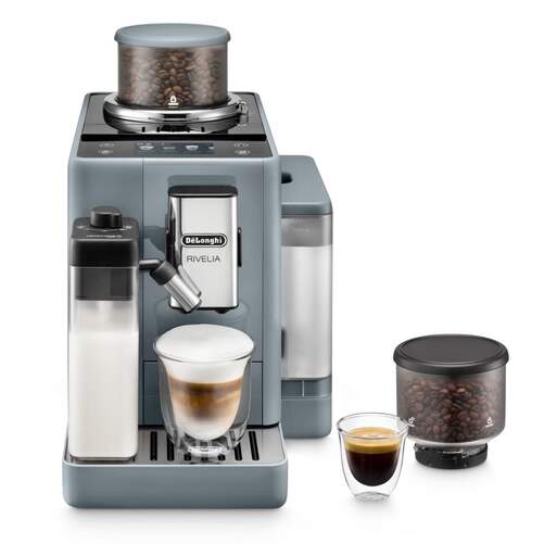Cafetera Superautomática Delonghi EXAM440.55.G - 1450 W, 19 bares, con recipiente para leche, Gris
