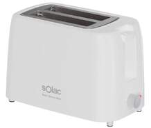 Tostador Solac TC5420 - 2 ranuras cortas, 750W,6 niveles de tostado,Ideal para pan cuadrado, Blanco