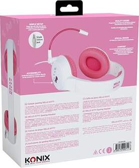 AURICULAR KONIX KX HELLO KITTY GAMING HEADSET
