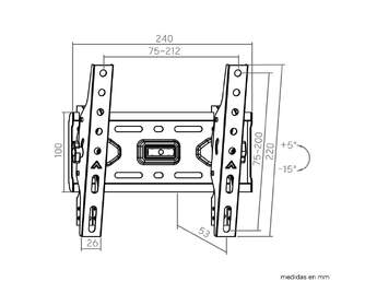 SOPORTE TV INC GENIUM GSPIN43 45KG 13-43