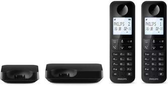 TELEFONO DECT PHILIPS D2702 DUO BLACK