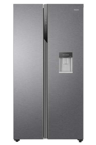 Frigorífico Americano Haier HSR3918EWPG - Clase E, 521L, 178x91cm, Dispensador, MultiFlow, Inox