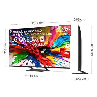 TV LG 75%%%quot; 75QNED93A6A UHD QNED EVO MINILED ALFA8