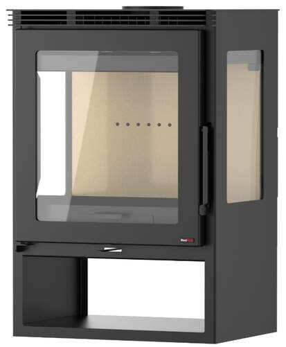 Estufa de Le&ntilde;a Red Pod Sena Eco - 8,1 kW, eficiencia de 81%, Hasta 80 m2