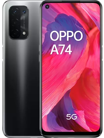 OPPO A74 5G 6/128GB Fluid Black - 6.50" FHD+, Qualcomm Snapdragon 480