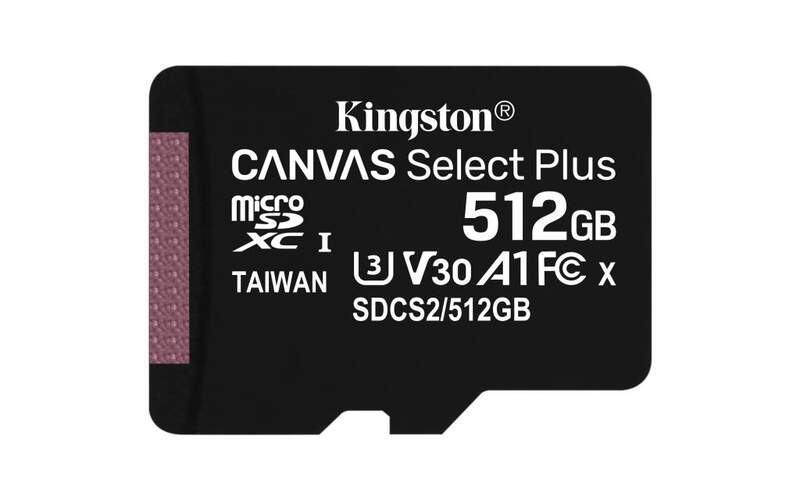 Tarjeta Memoria Micro SD Kingston SDCS2 512 GB - UHS-I Clase 3 hasta 100MB/s, Adaptador MicroSD