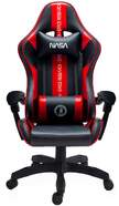 Silla Gaming Nasa Atlantis - Negro/Rojo, espuma alta densidad, brazos reclinables y altura justable