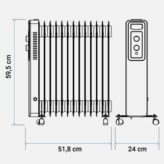 RADIADOR ACEITE U.BLUE UCRA9102 2500W BLANCO
