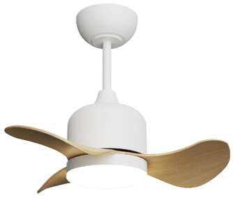 VENTILADOR TECHO SULION LILY 18W 56CM BCO/MADERA