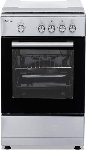Cocina gas Butano Artica AKF5055X - 4 Fuegos, 50x56cm, Termopar Seguridad, Doble Vidrio, Inox
