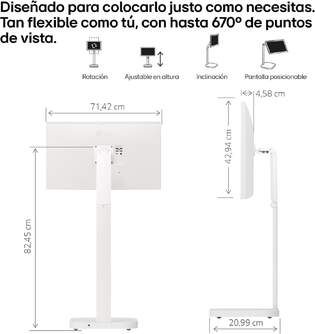 MONITOR LG 32%%%quot; 32U721SAW W SWING 4K MANDO SOPORTE